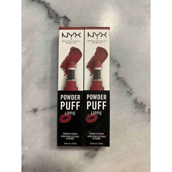 NYX Powder Puff Lippie Powder Lip Cream in Pop Quiz Lot of 2 - Picture 1 of 2